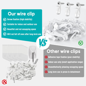 HiGift white hooks with silver screws for quick installation.