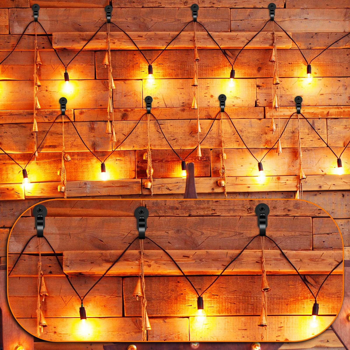 HiGift wire and fairy LED lights hook for elegant holiday ambiance.