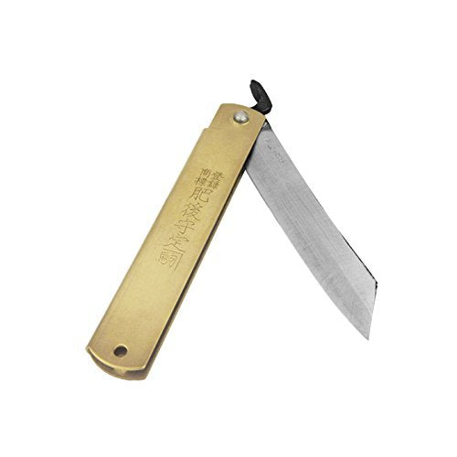 Higonokami folding knife; blue paper steel blade for everyday tasks