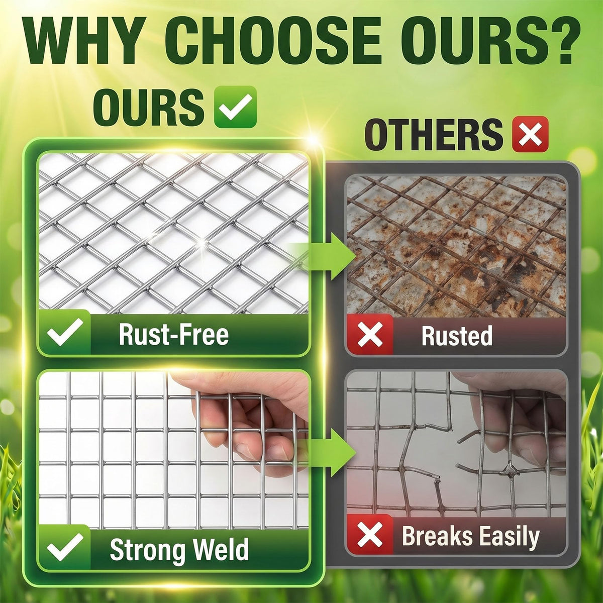 HIHADUUM hardware cloth ideal for chicken coop fences and garden protection.