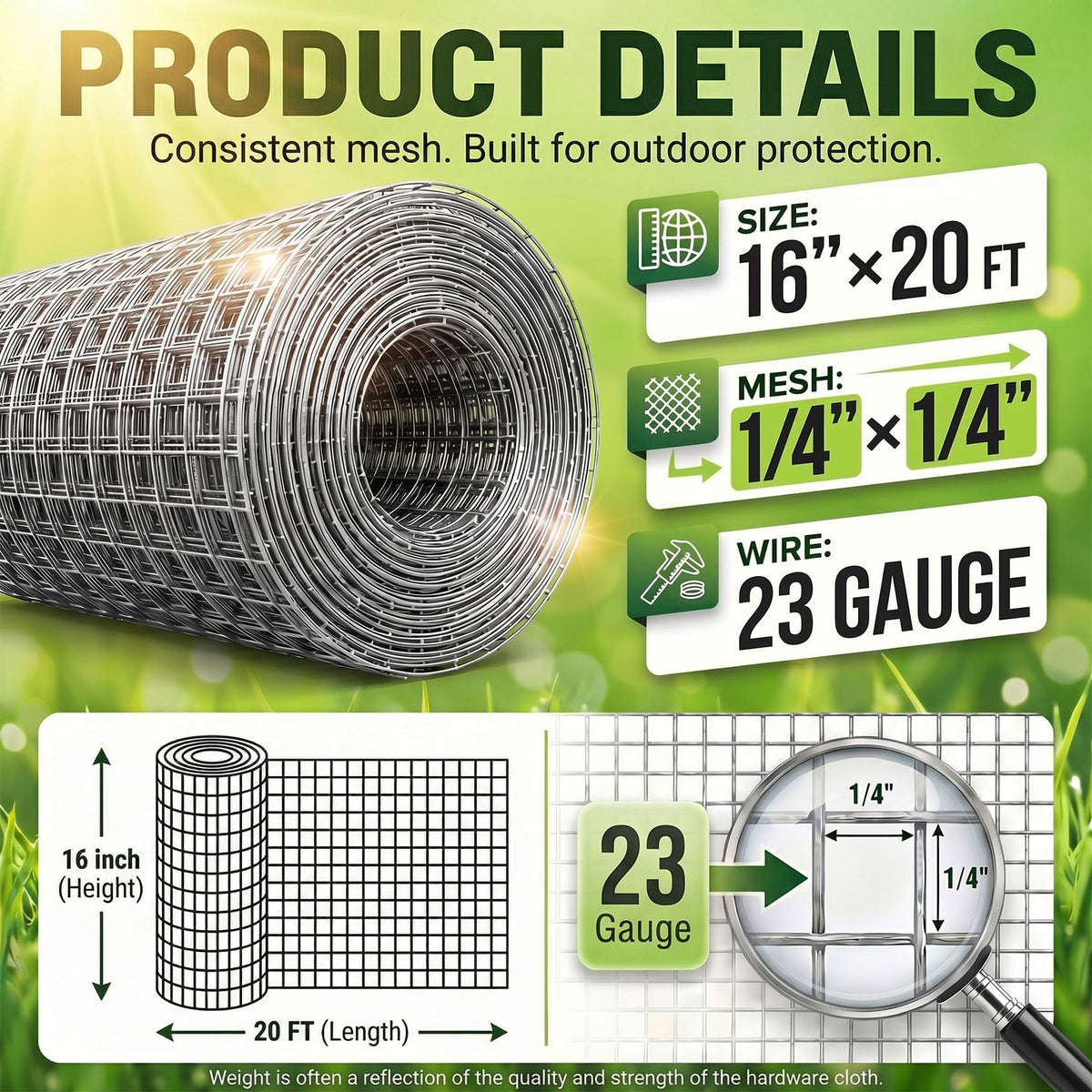 HIHADUUM easy-cut wire mesh for quick shaping and fitting.