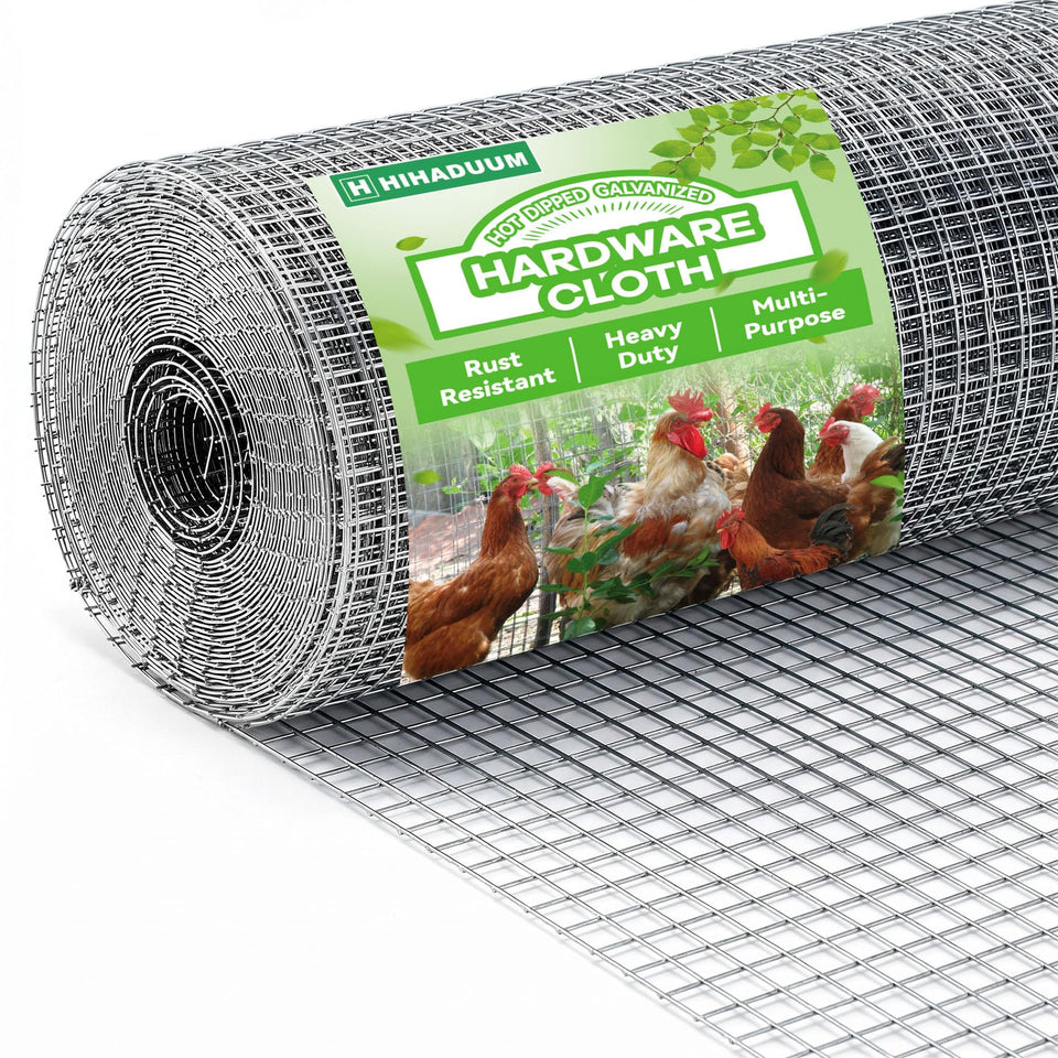 HIHADUUM hardware cloth 16x20 roll with 1/4 inch mesh for poultry fencing.