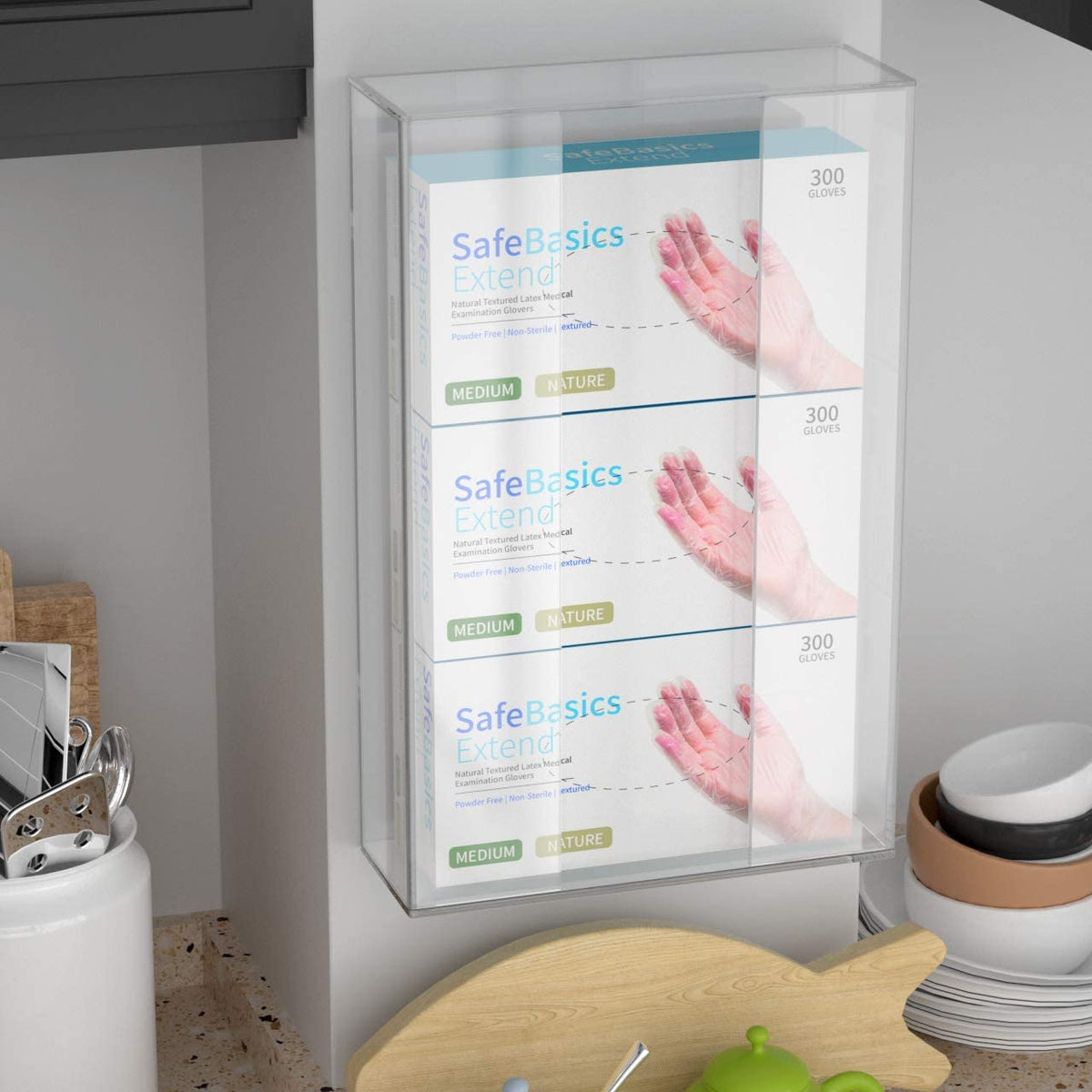 HIIMIEI multi-use glove dispenser suitable for clinics, salons, and kitchens