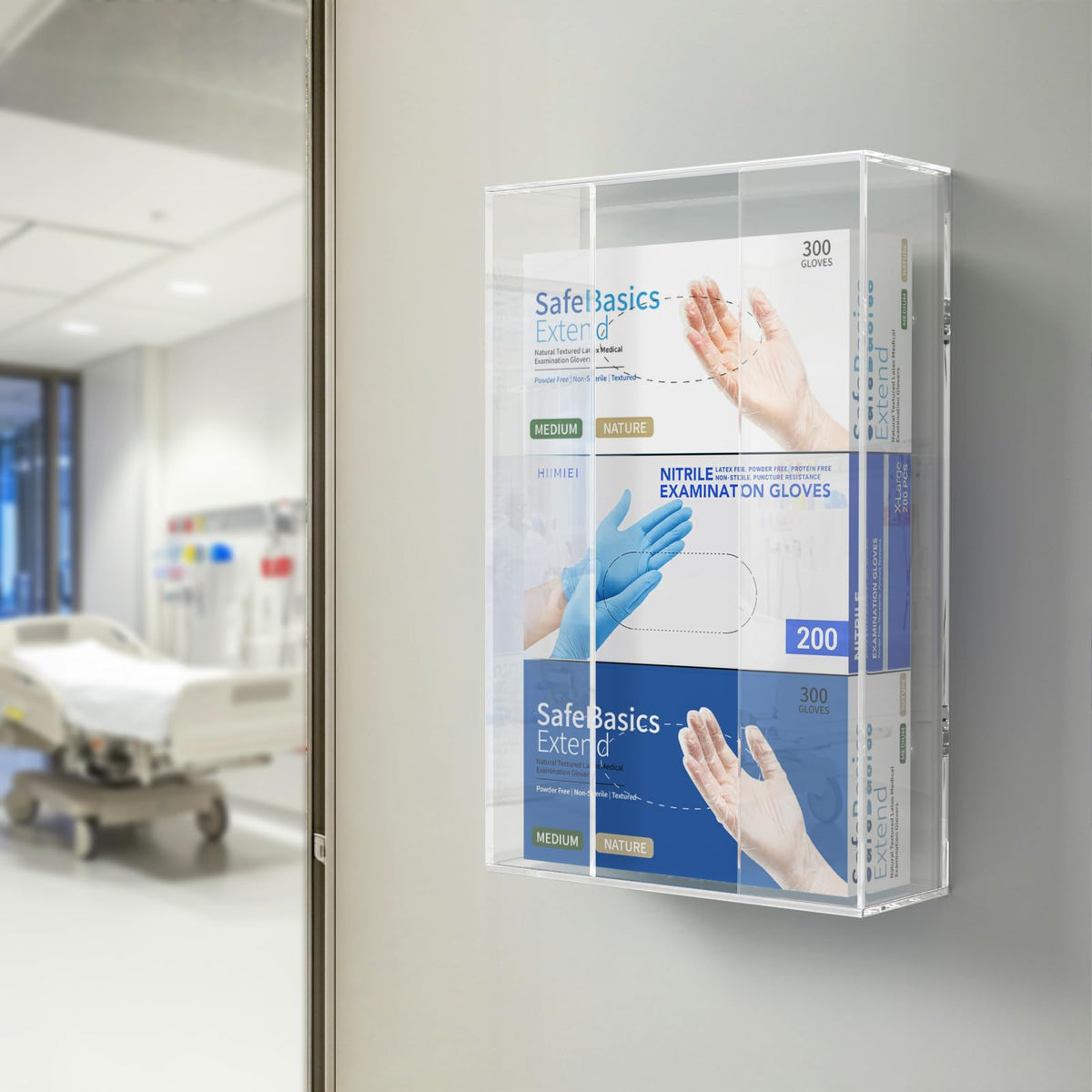 HIIMIEI glove dispenser on counter display, portable and accessible