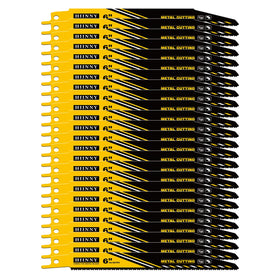 Hiinny 25-pack bi-metal blades with case for portable metal cutting.