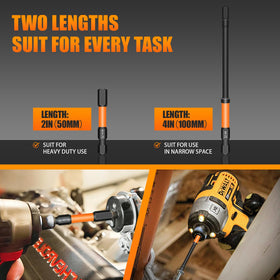 Hiinny Magnetic tips securely grip screws for quick pickups.