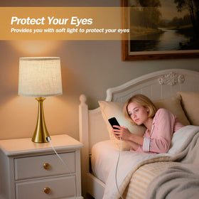 Hikczc 3-way dimmable light demonstrates adjustable brightness for any task.