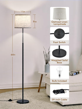 Black weighted base adds stability for active rooms.