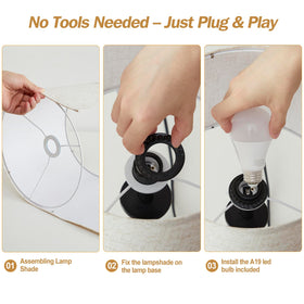 Hikczc included 9W LED bulbs for efficient lighting
