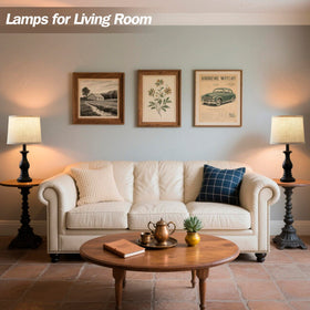 Hikczc vintage table lamp on nightstand offers easy reading light