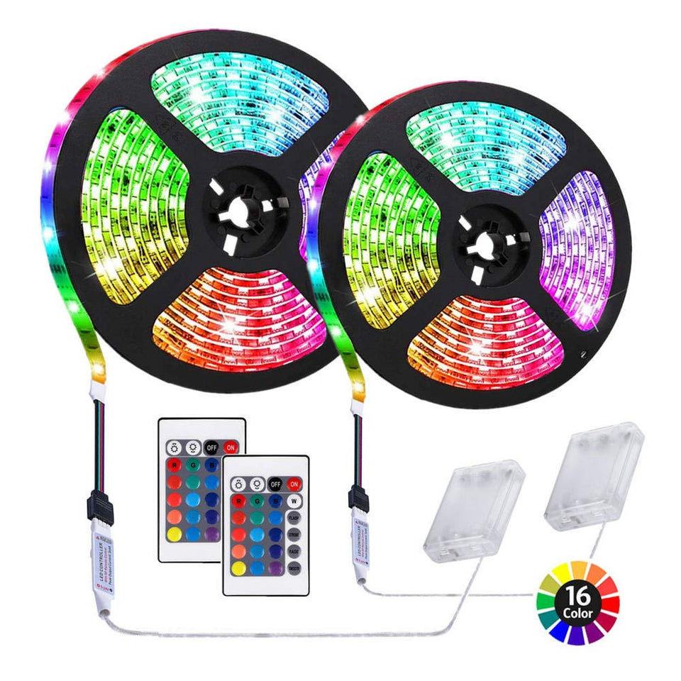 HIKENRI LED strip with remote control for versatile indoor decor.