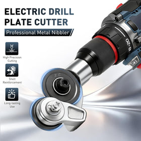 Hilandkom Metal Nibbler Drill Attachment side view highlighting reinforced head for durability