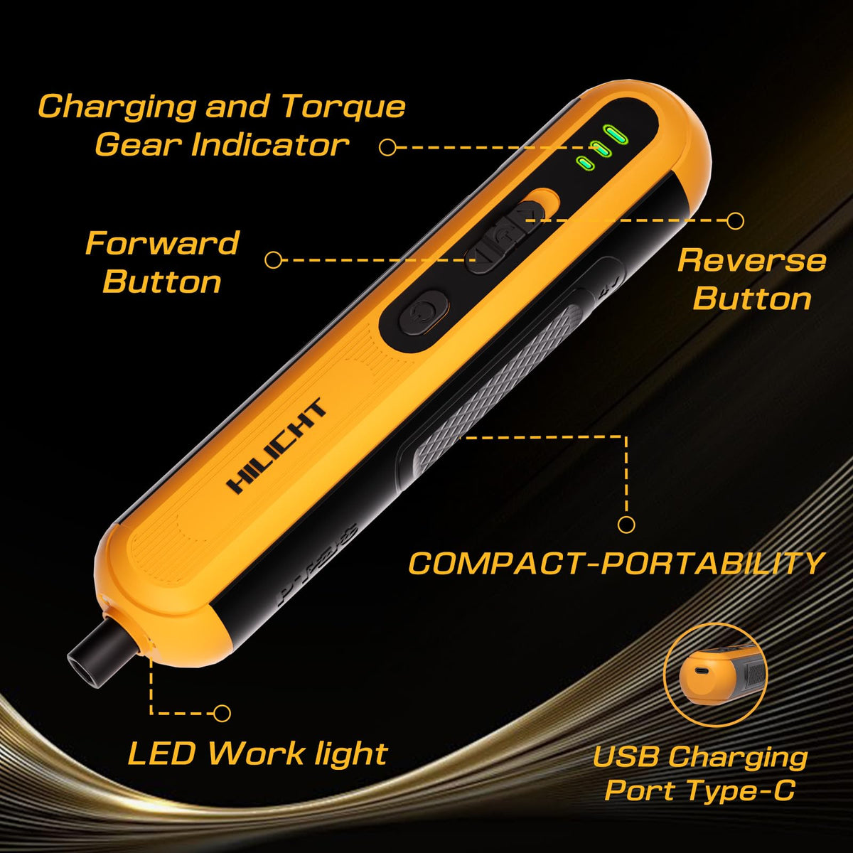 HILICHT compact 4V cordless screwdriver in use for quick home repairs