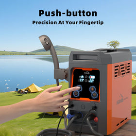 Hillhub 4000mAh battery powers long-lasting hot water on trips.