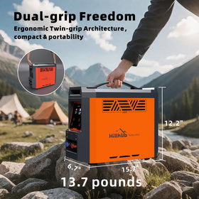 Hillhub ultra-portable dimensions fit backpack or vehicle camping setups.
