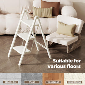 HillhutApex ladder features anti-slip feet protect floors while stabilizing on various surfaces