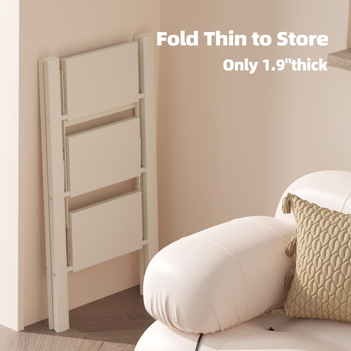 HillhutApex ladder in indoor setting suitable for living rooms and kitchens