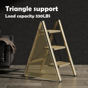 HillhutApex 3-step stool folded for compact storage