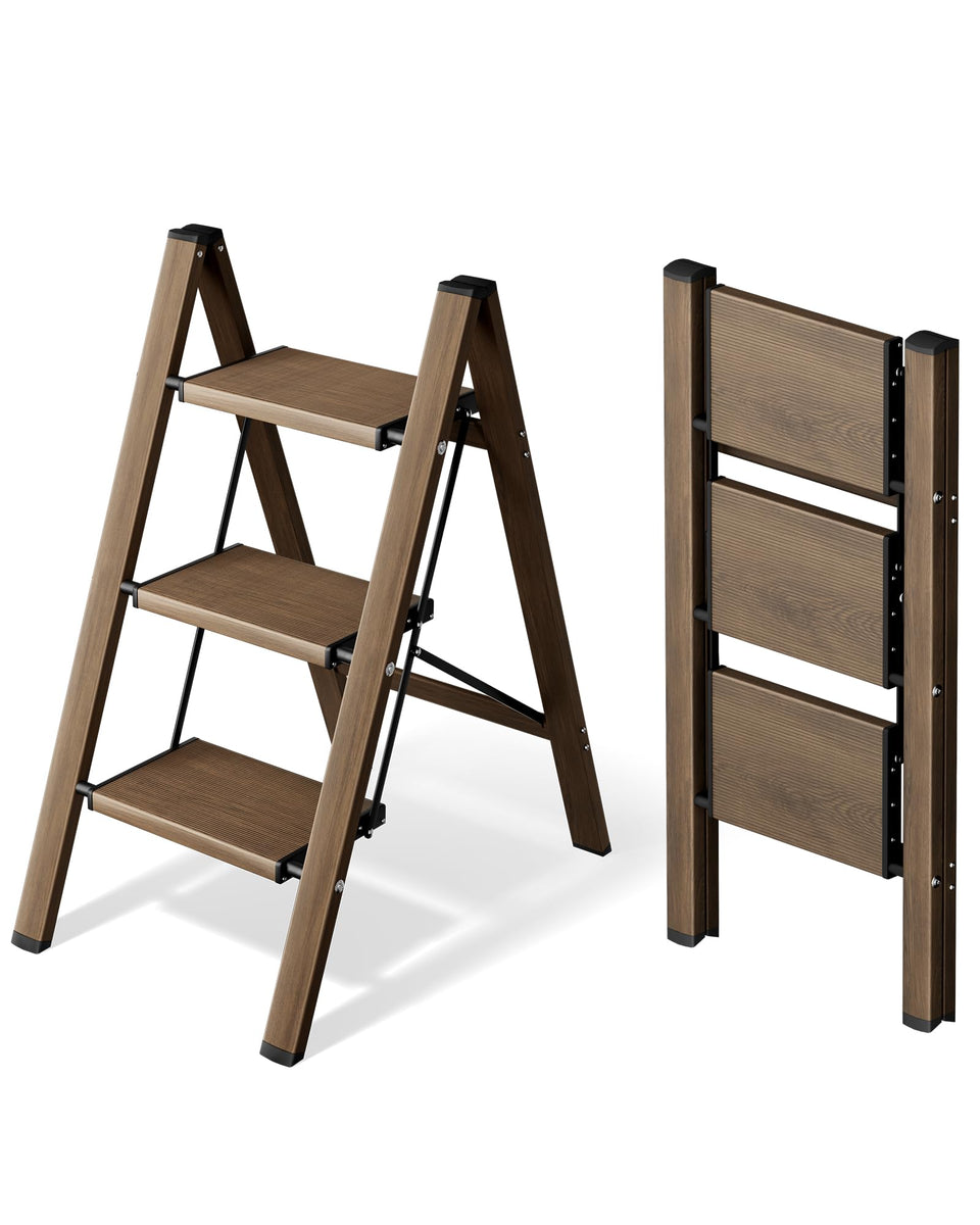HillhutApex 3-step stool open dimensions for easy reach and stability