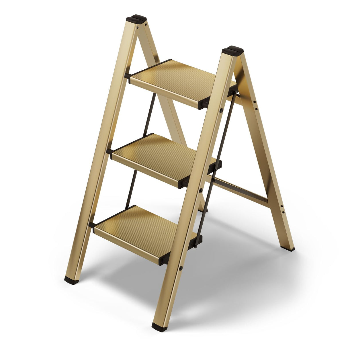 HillhutApex 3-step stool open for tall reach and stability