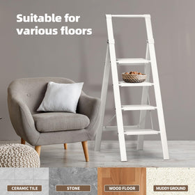 HillhutApex anti-slip feet keep the ladder steady on diverse floors