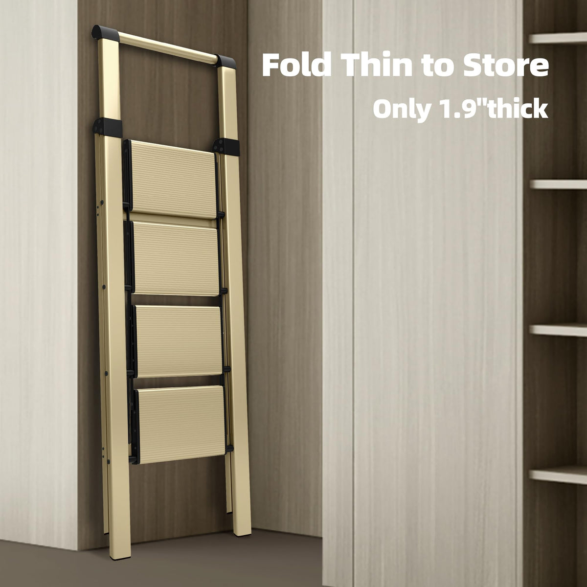 HillhutApex ladder with U-shape handgrip provides safe, confident stepping.