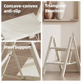 HillhutApex white ladder fits home or office decor.
