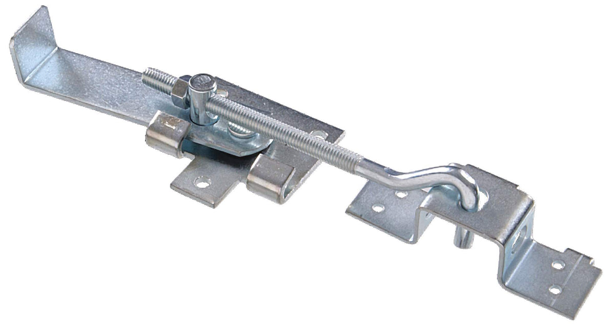 Hillman zinc barn door jamb latch hook 7-inch for secure, simple door stabilization.