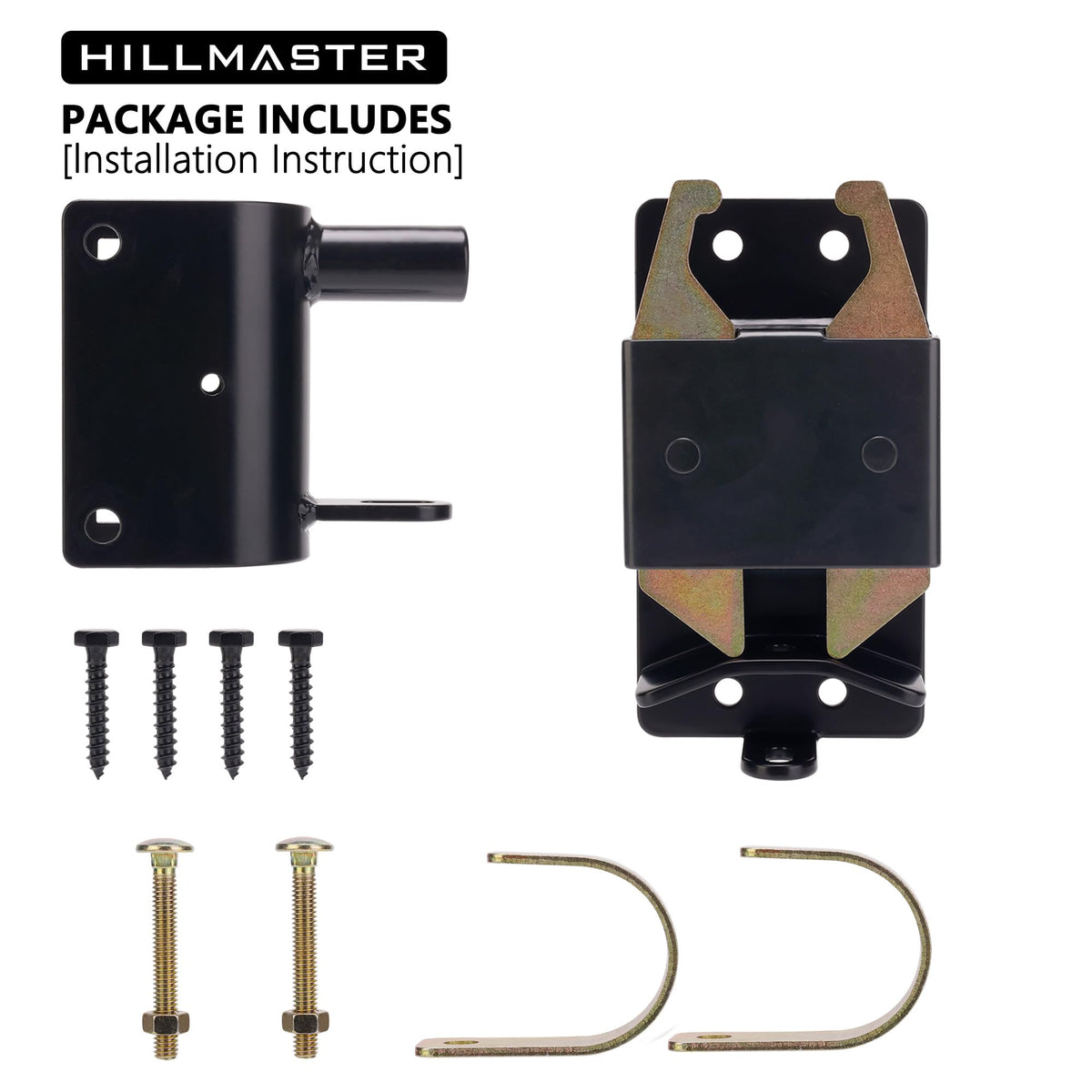Hillmaster latch with screws and instructions supports easy setup.