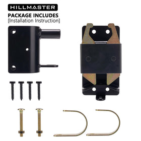 Hillmaster latch with screws and instructions supports easy setup.