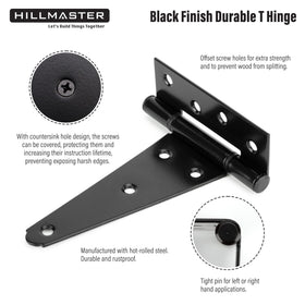 HILLMASTER barn door hinge delivers smooth operation and reliable performance