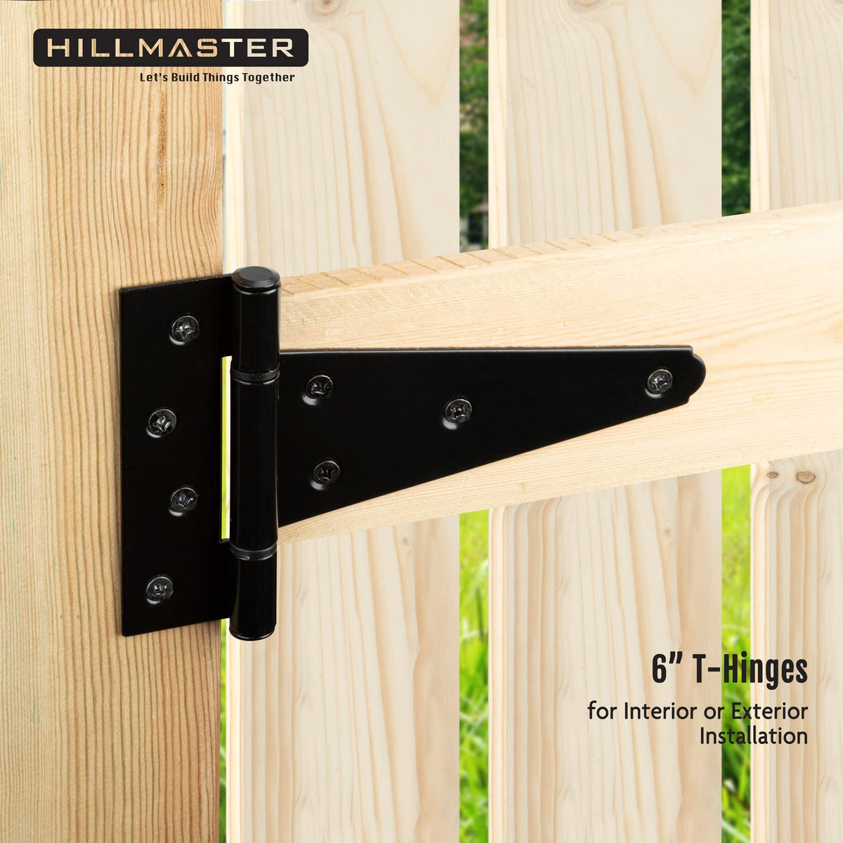 HILLMASTER wooden fence hinge ensures lasting durability against weather