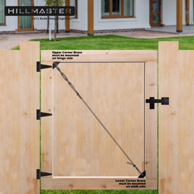 Hillmaster S hooks attach quickly for versatile gate hardware options.
