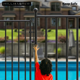 Hillmaster Auto Pool Latch pad-lockable design adds security from both sides