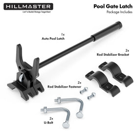 Hillmaster Auto Pool Latch reversible swing design for both left and right-handed gates