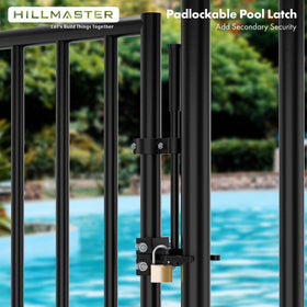 Hillmaster Auto Pool Latch weather-resistant nylon body withstands outdoor conditions