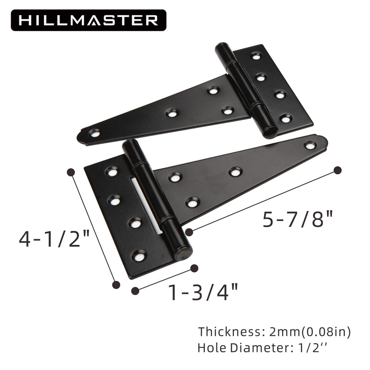 Hillmaster black powder-coated finish resists corrosion for outdoor gates.