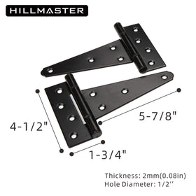 Hillmaster black powder-coated finish resists corrosion for outdoor gates.