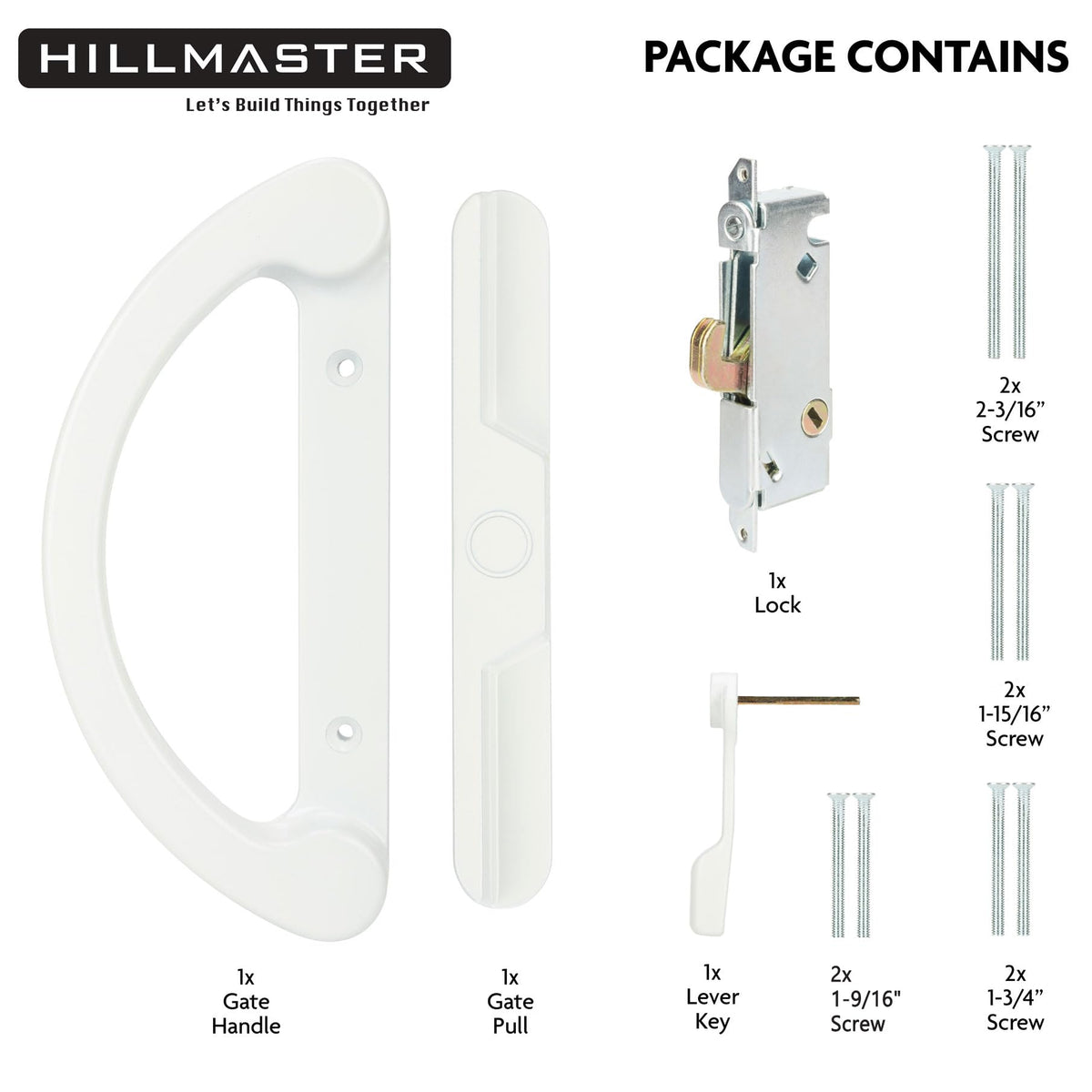 Hillmaster door thickness compatibility for 1-1/4 to 1-3/4 inch doors.