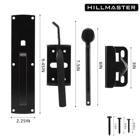 Hillmaster easy-install hardware kit supports left or right-handed gates.