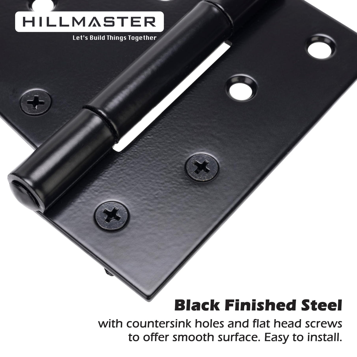 Hillmaster 3-1/2 inch swing hinge on a gate enabling smooth opening