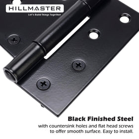 Hillmaster 3-1/2 inch swing hinge on a gate enabling smooth opening