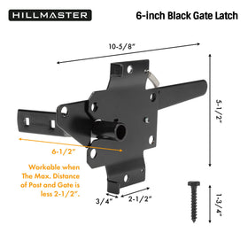 Hillmaster latch package includes latch, keeper bar, screws, and instructions.