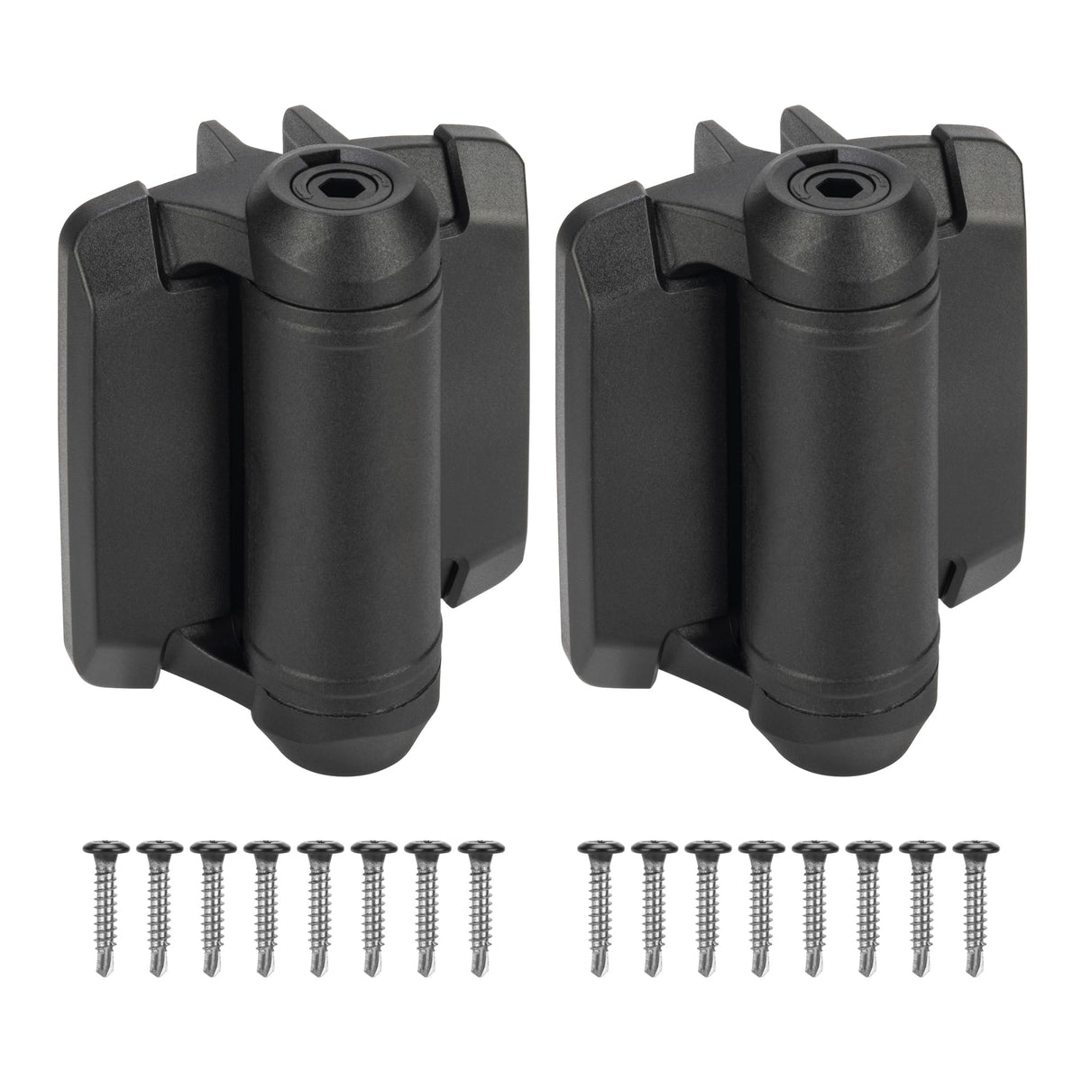 Hillmaster heavy-duty hinge front view for reliable outdoor self-closing gates