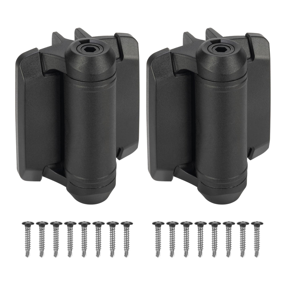 Hillmaster heavy-duty hinge front view for reliable outdoor self-closing gates