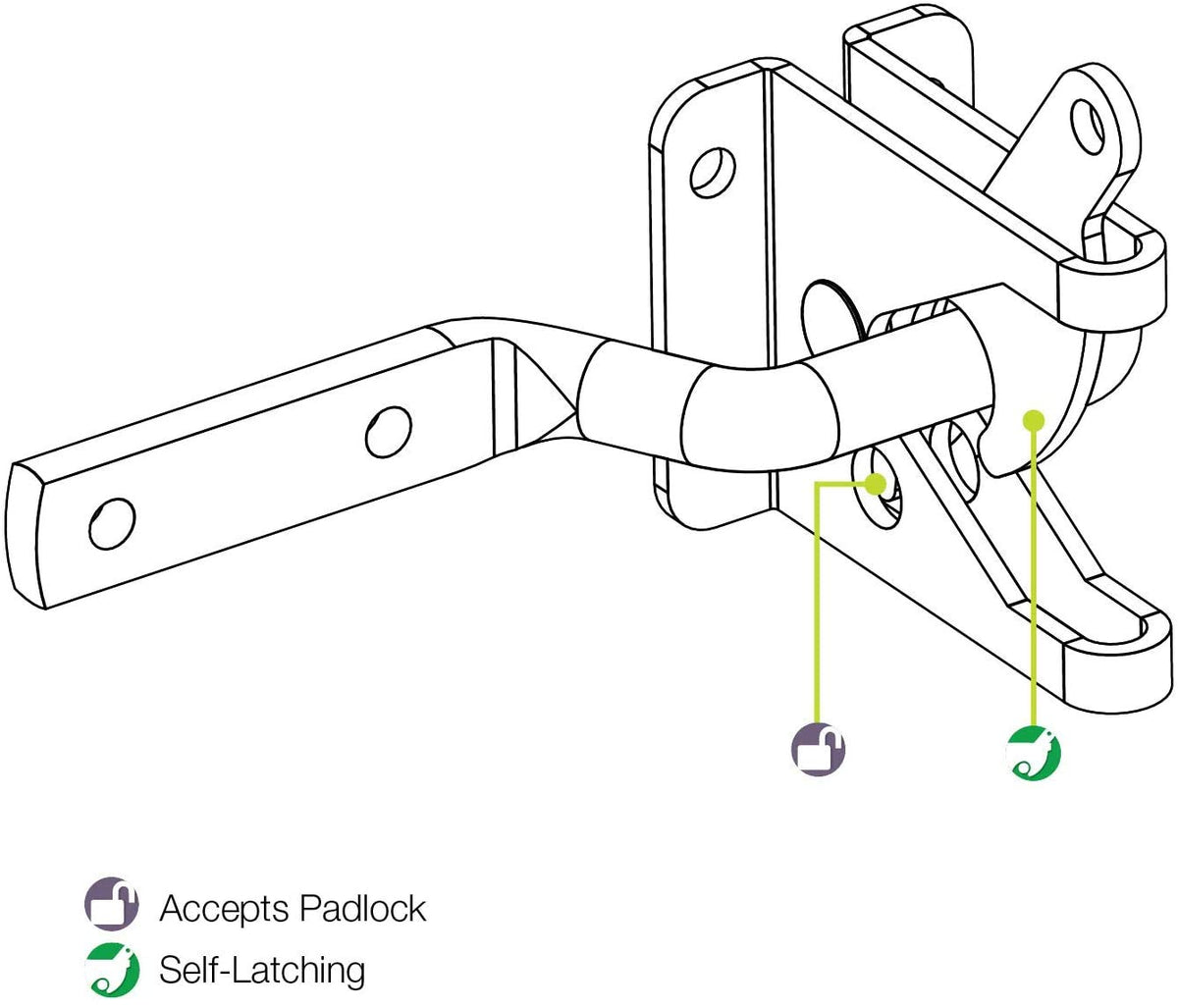 Hillmaster mounting screws included simplify DIY gate setup.