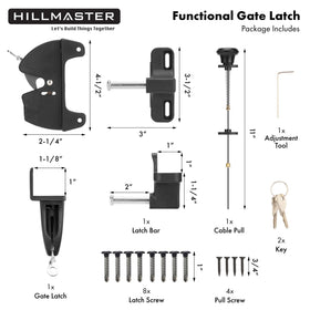 Hillmaster installation hardware included, keys visible for immediate use.