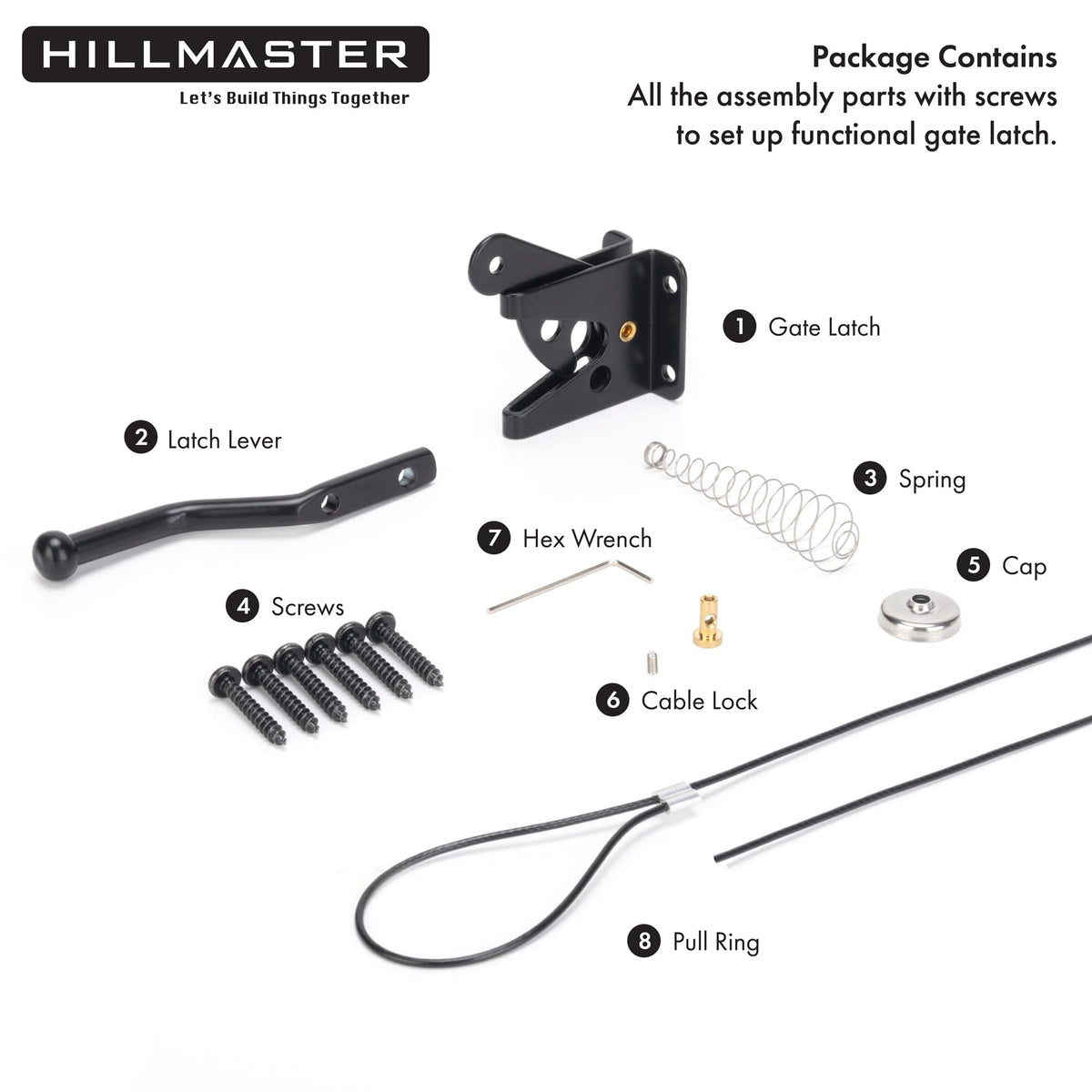 Hillmaster installation instruction and hardware included for DIY setup.