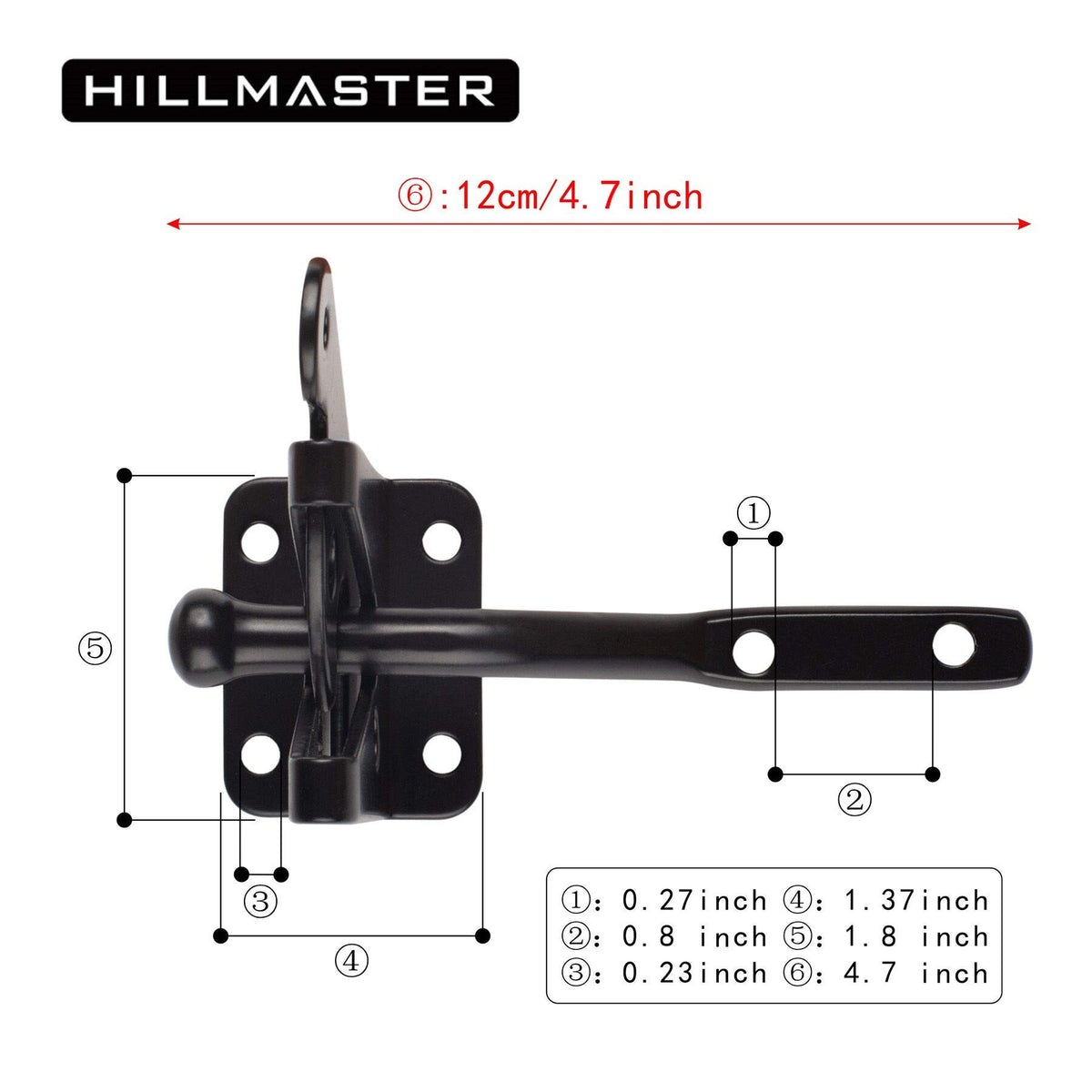Hillmaster 1.26-inch screws fix latch deeply and firmly.