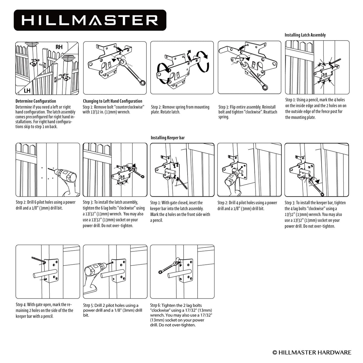Hillmaster multi-use gate latch applied to garden gate and shed door.